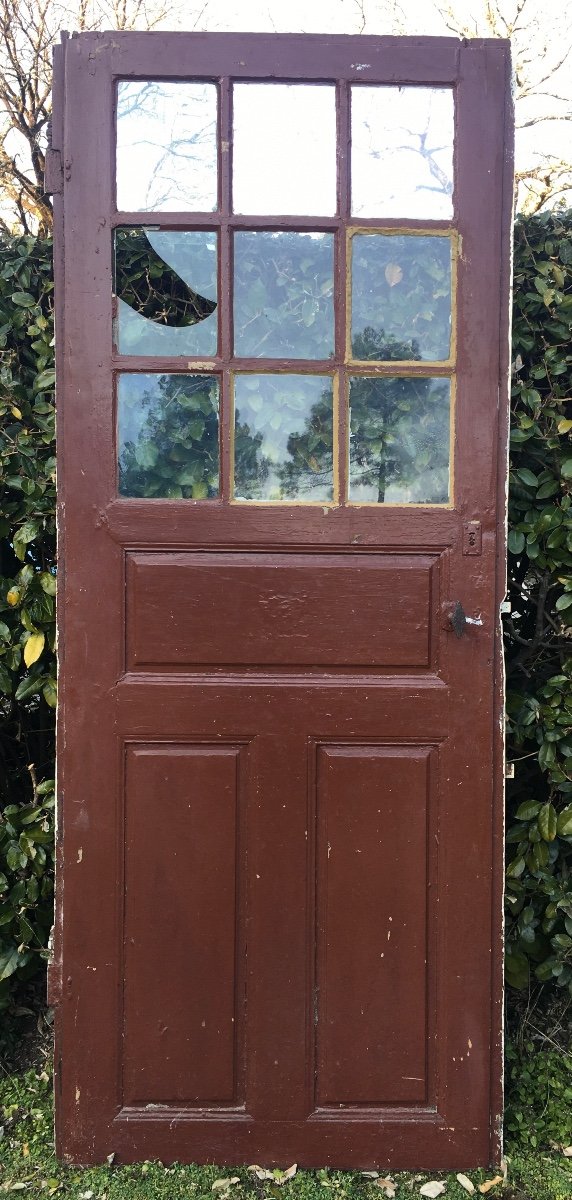 Glass Door In Oak XVIII Th No. 1-photo-2