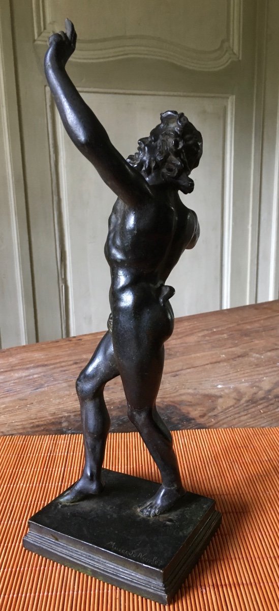 Bronze « faune Dansant De Pompéi »xix ème -photo-2