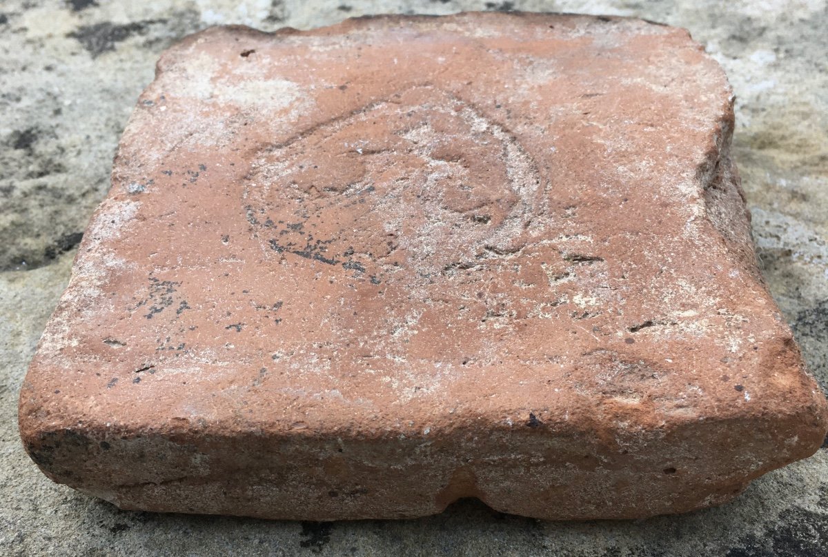 Set Of 6 Medieval Or XV XVI Century Terracotta Tiles -photo-8