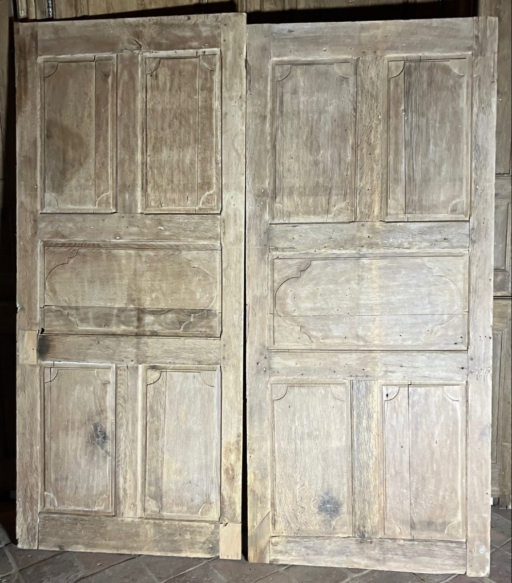 2 17th Or 18th Century Oak Woodwork Panels 