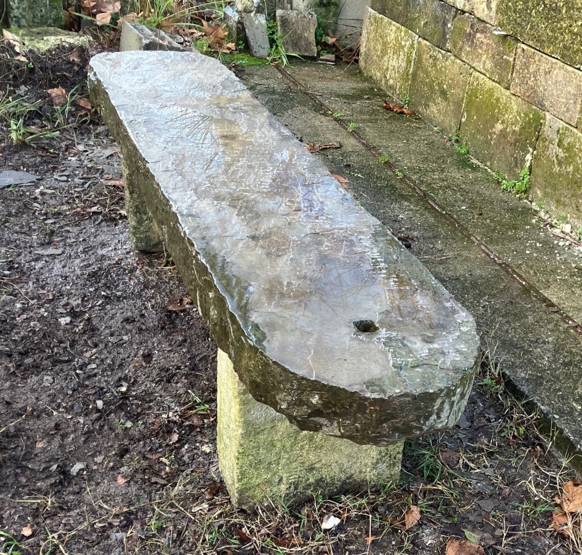 19th Century Stone Bench -photo-4