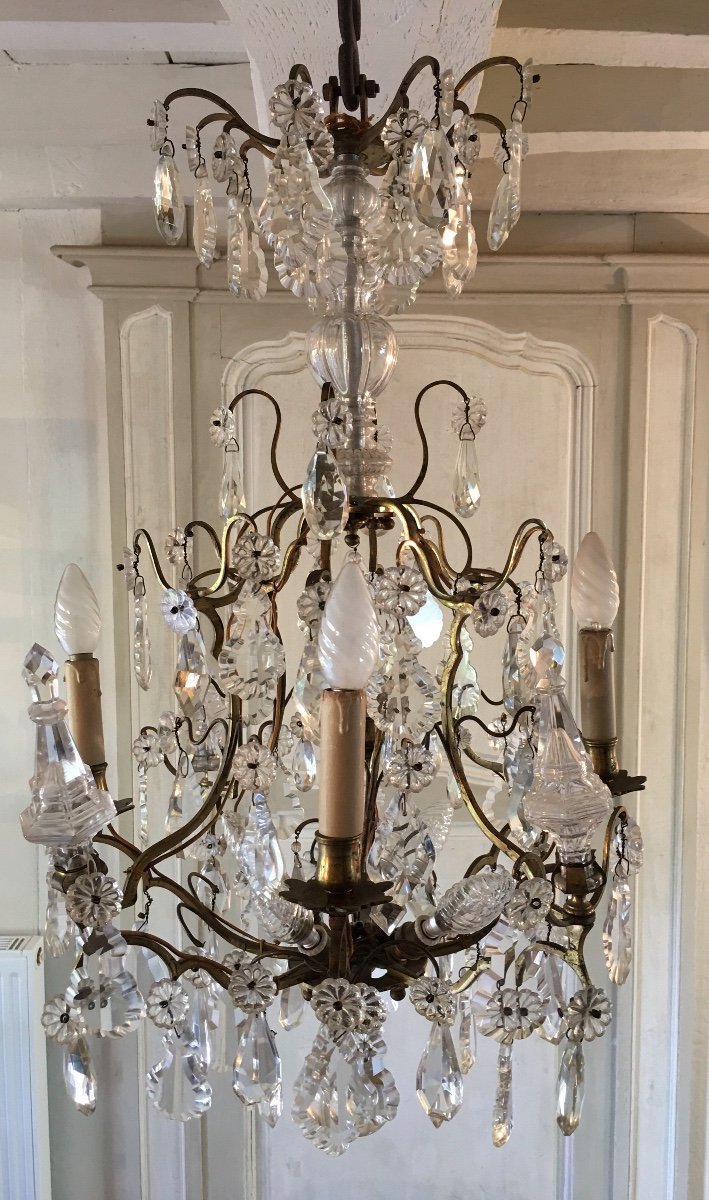 Cage Chandelier With Tassels-photo-3