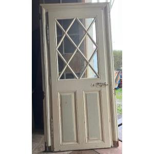 Glass Door With Its Frame, In Oak, 18th Century 