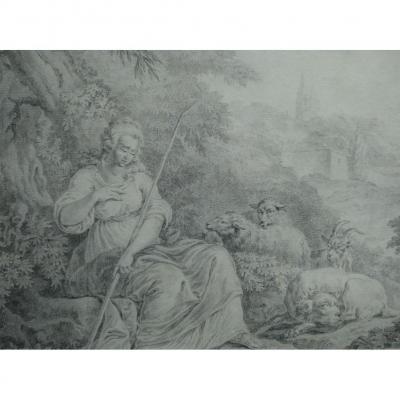 Grand Drawing, Attributed To Jean-baptiste Huet (1745-1811)