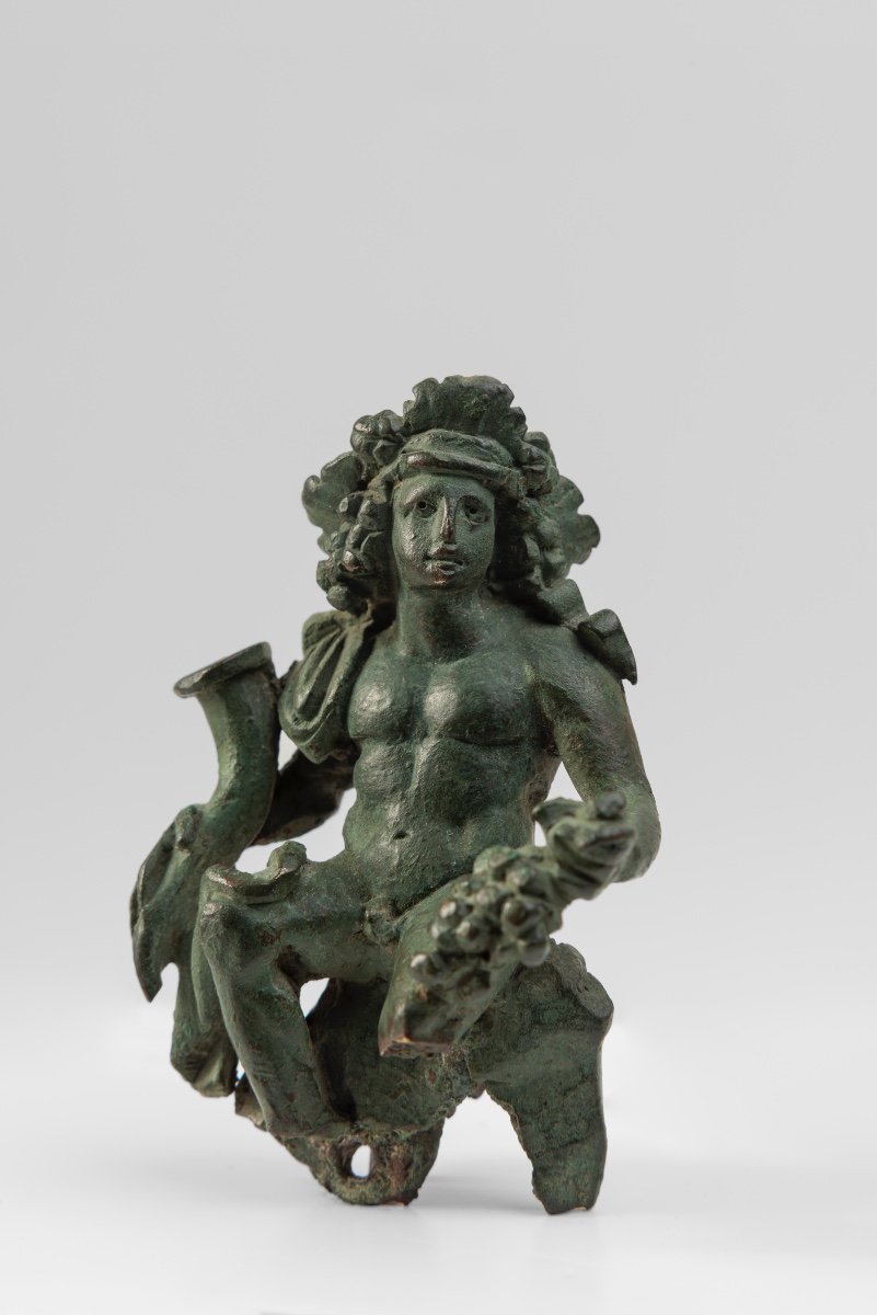 Ancient Roman Bronze Figure Of Dionysos, 1st Century A.d.