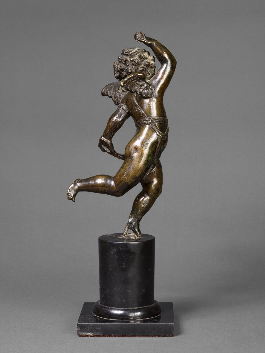 Italian Bronze Winged Putto, Workshop Of Nicolo Roccatagliata, Italy Mid-18th Century-photo-2