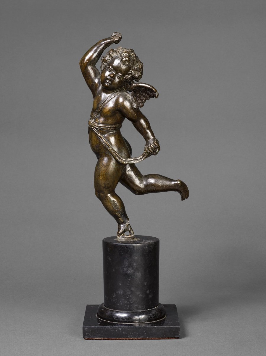 Italian Bronze Winged Putto, Workshop Of Nicolo Roccatagliata, Italy Mid-18th Century