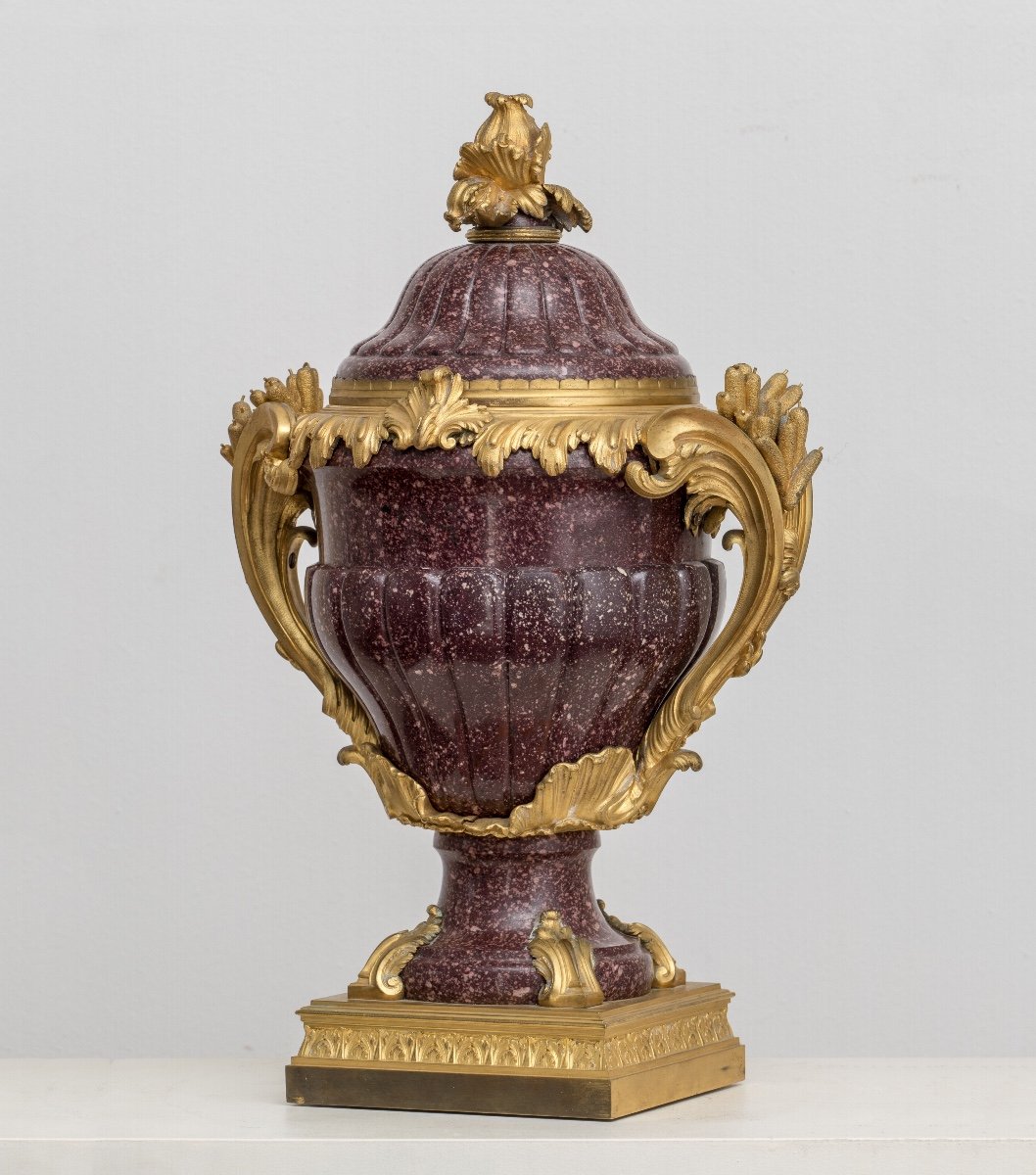 French Mounted Porphyry Vase -photo-2