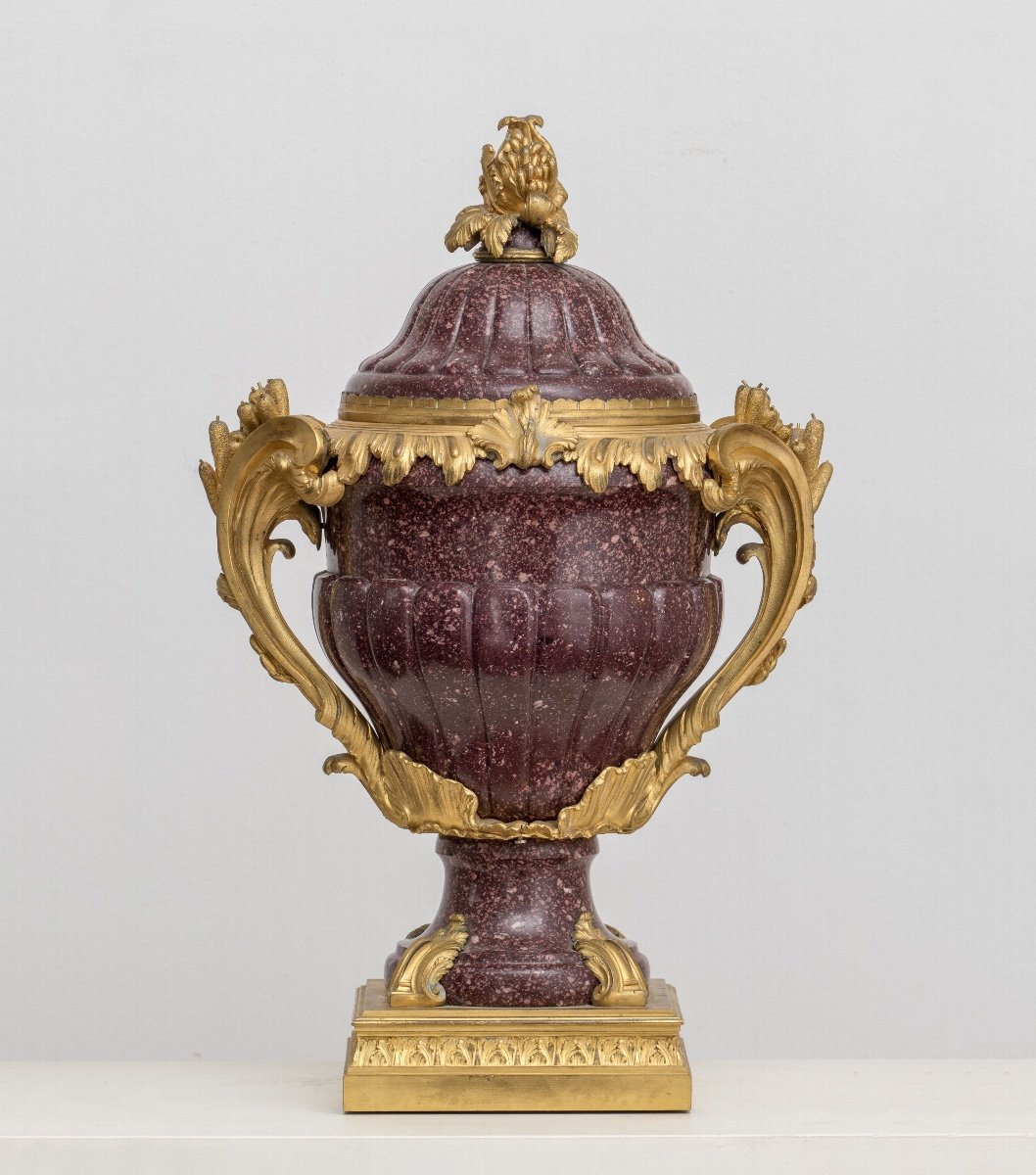 French Mounted Porphyry Vase -photo-4