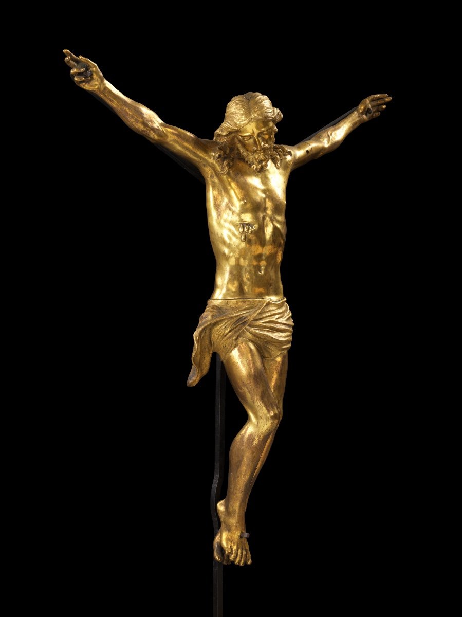 Gilt Bronze Figure Of Cristo Morto Attr. G Della Porta, Italian Renaissance-photo-3