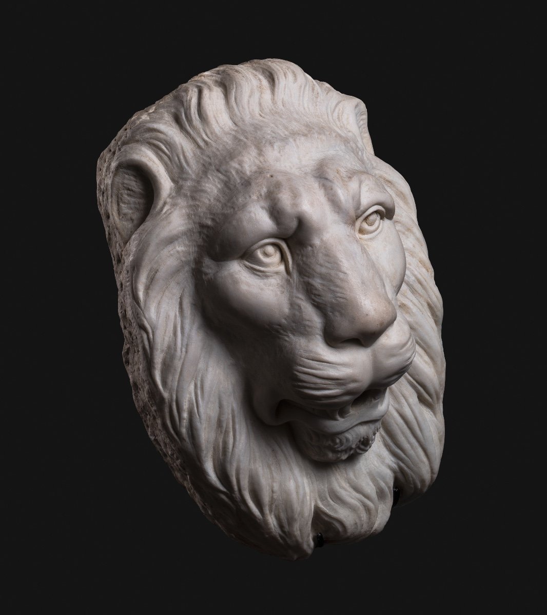 Antique Italian Lion Fountain Head, 19th Century-photo-1