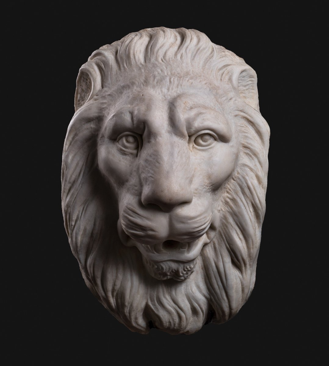 Tête De Fontaine De Lion Italien Antique, XIXe Siècle