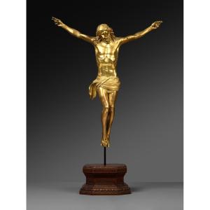 Figure En Bronze Doré Du Christ Mort Attr. G Della Porta, Renaissance Italienne