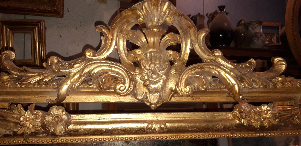 19th Century Mirror, In Golden Wood.-photo-4