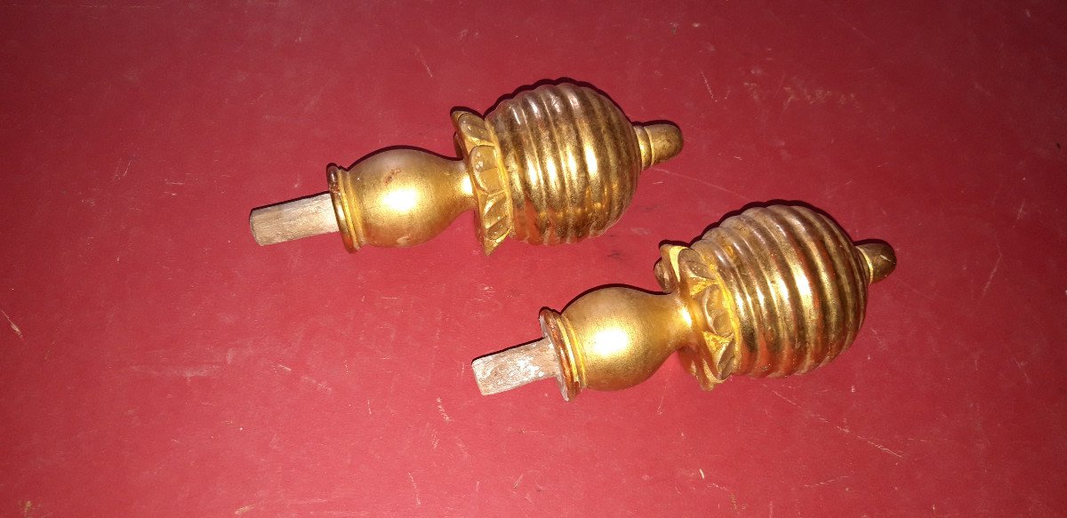 Pair Of End Caps, Curtain Tiebacks, 19th Time.