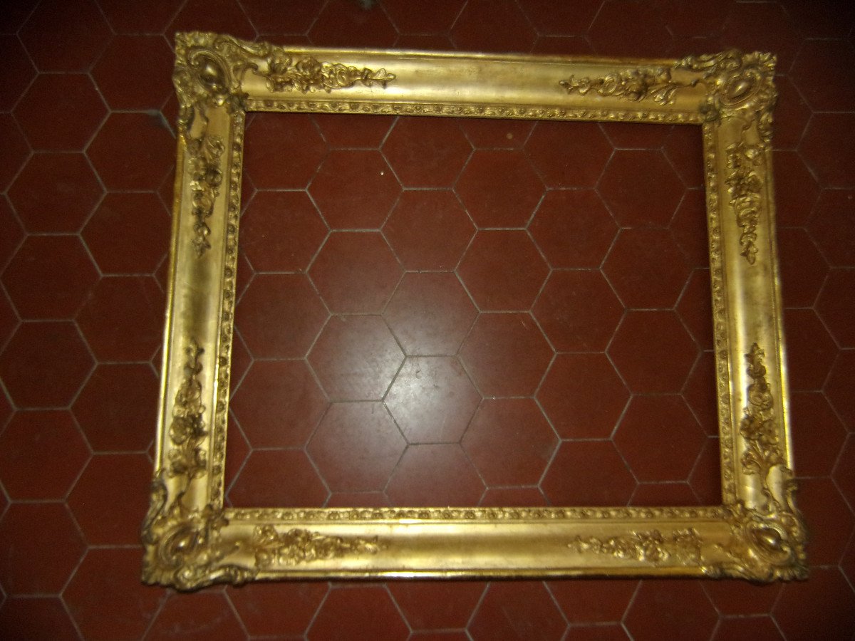 Pair Of 19th Century Frames, In Golden Wood.-photo-2