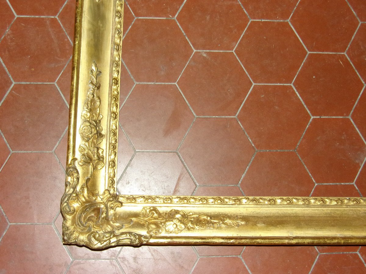 Pair Of 19th Century Frames, In Golden Wood.-photo-2