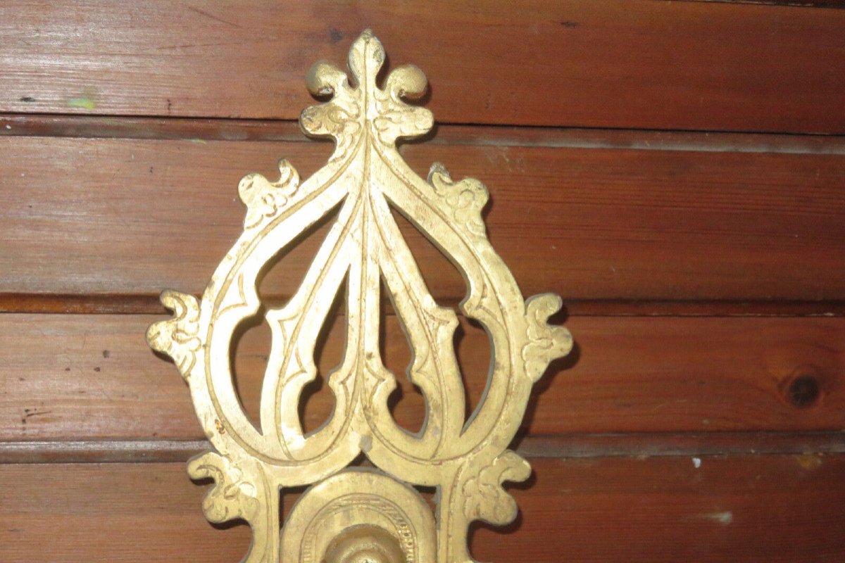 Processional Cross In Golden Wood, Early 19th Time.-photo-4