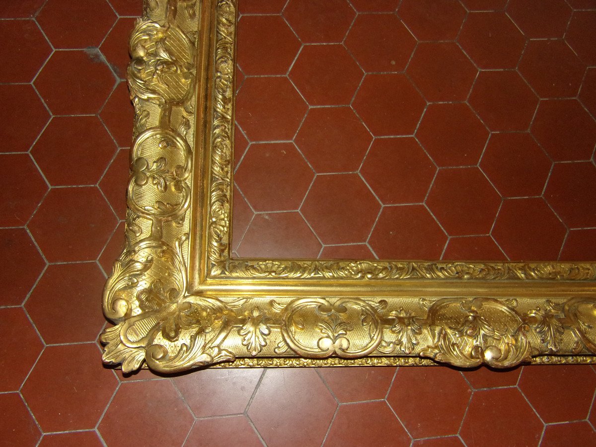 19th Century Frame, In Golden Wood.-photo-1