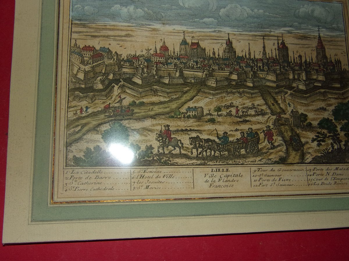 Lille, Engraving From  17 Th Century.-photo-2