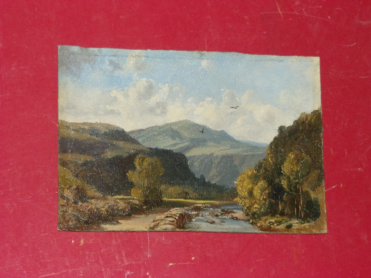 View Of A "gave", 19th Century Painting.