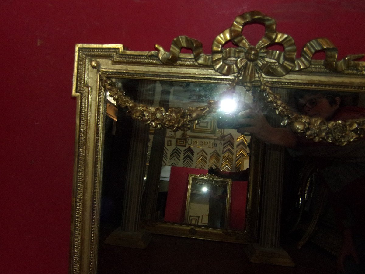 19th Century Mirror, In Golden Wood.-photo-1