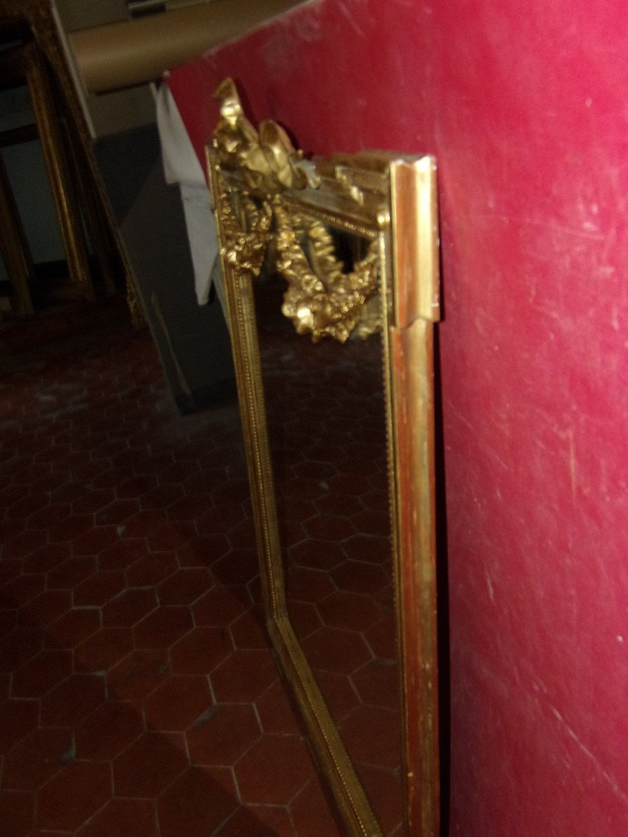 19th Century Mirror, In Golden Wood.-photo-5