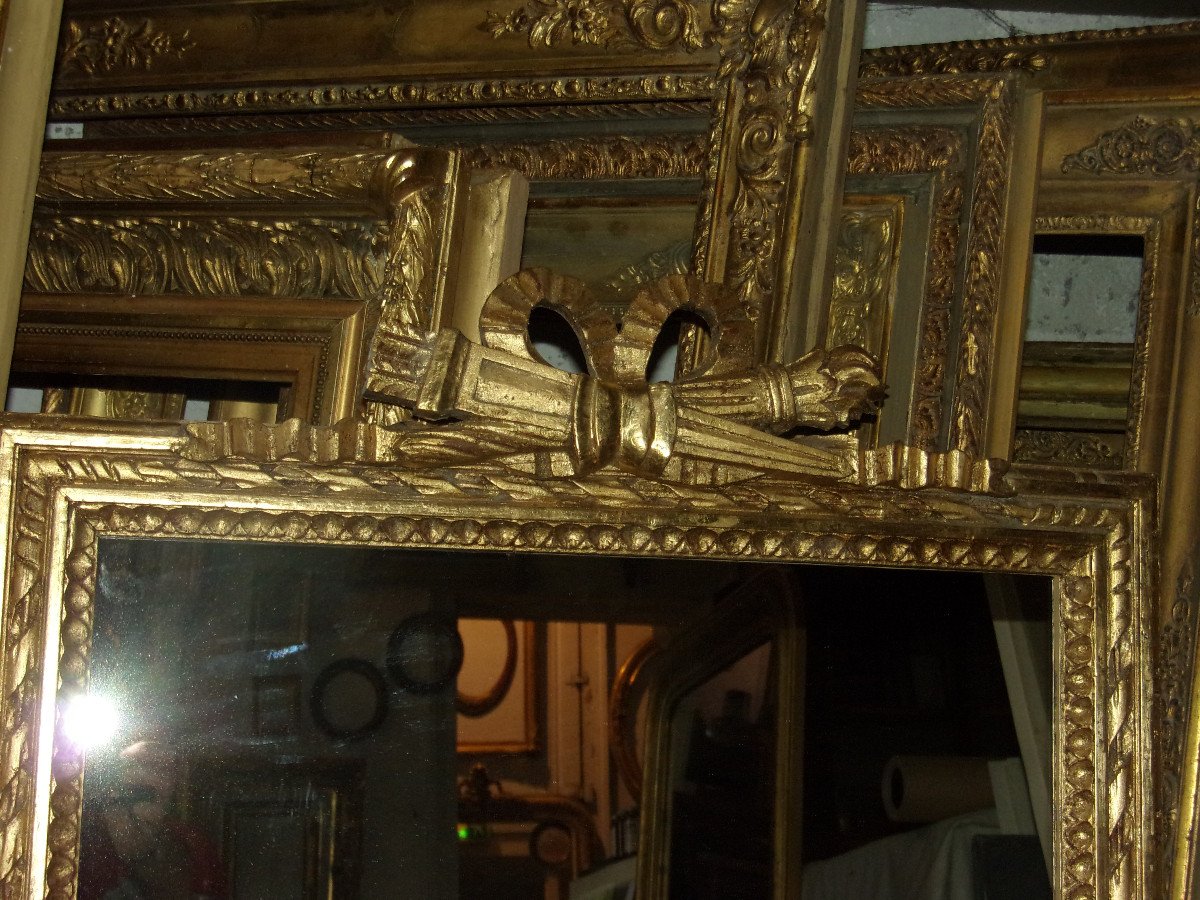 19th Century Mirror, In Golden Wood.-photo-2