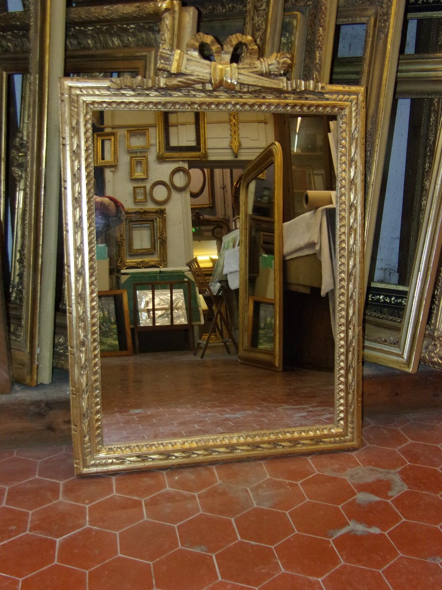 19th Century Mirror, In Golden Wood.