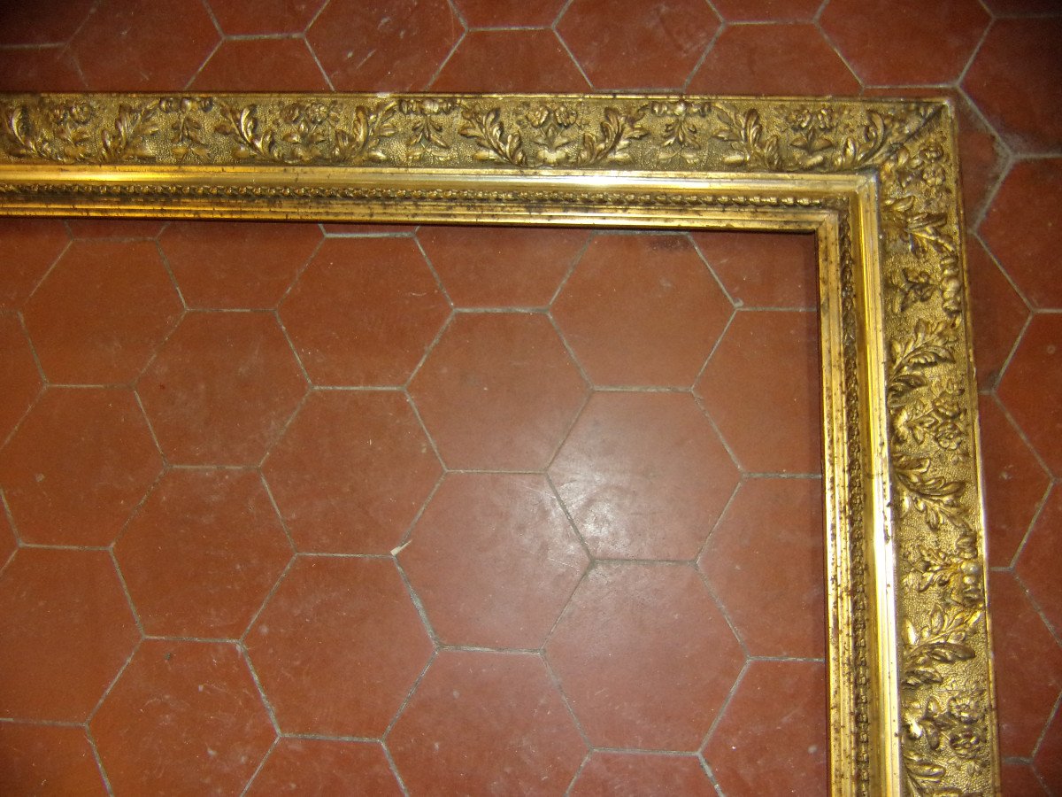 Large 19th Century Frame, In Golden Wood.-photo-3