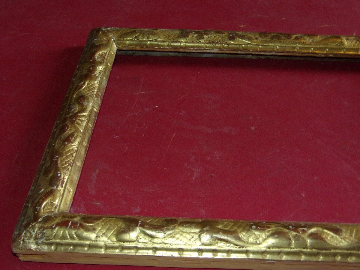 Frame From The Early 18th Century, Louis XIV In Golden Wood.-photo-4