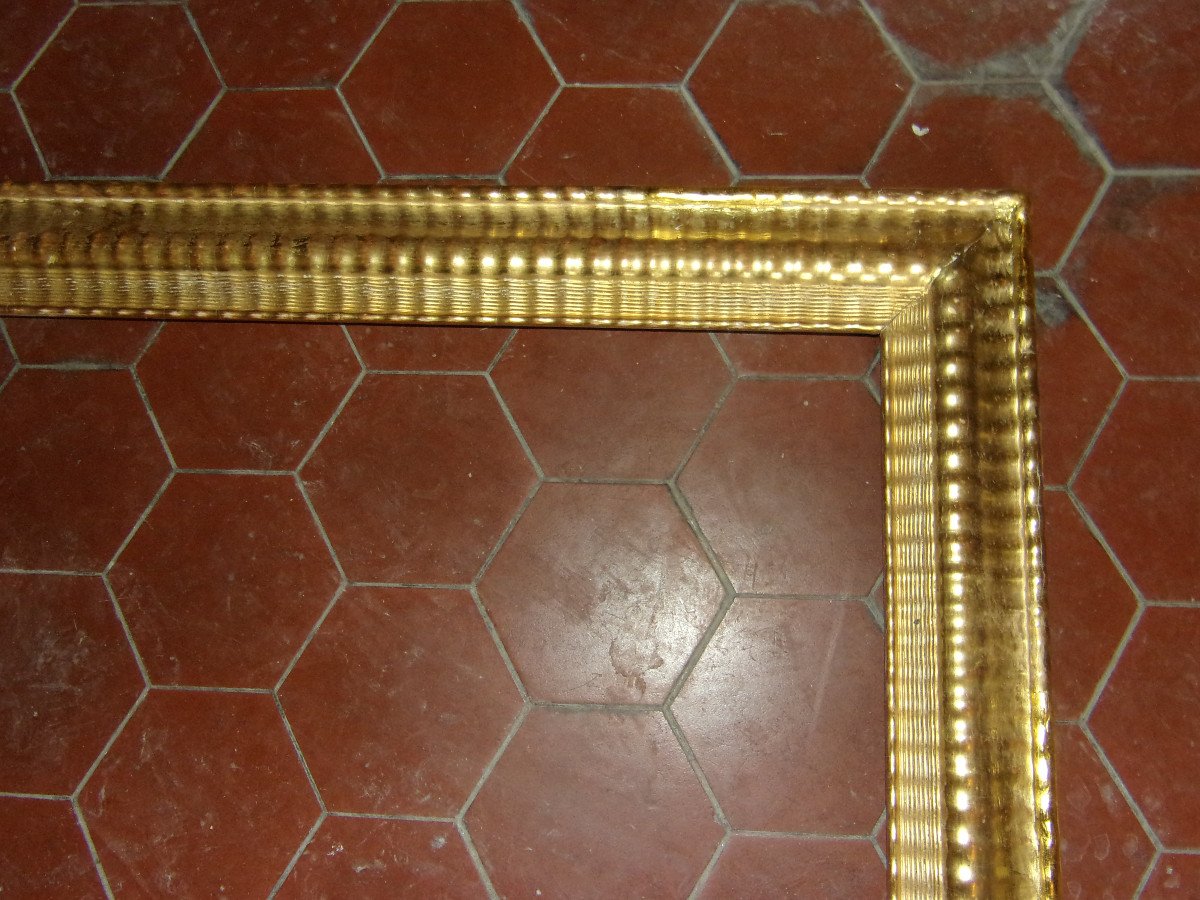 Large Pair Of 19th Century Frames, In Gilded Wood.-photo-4