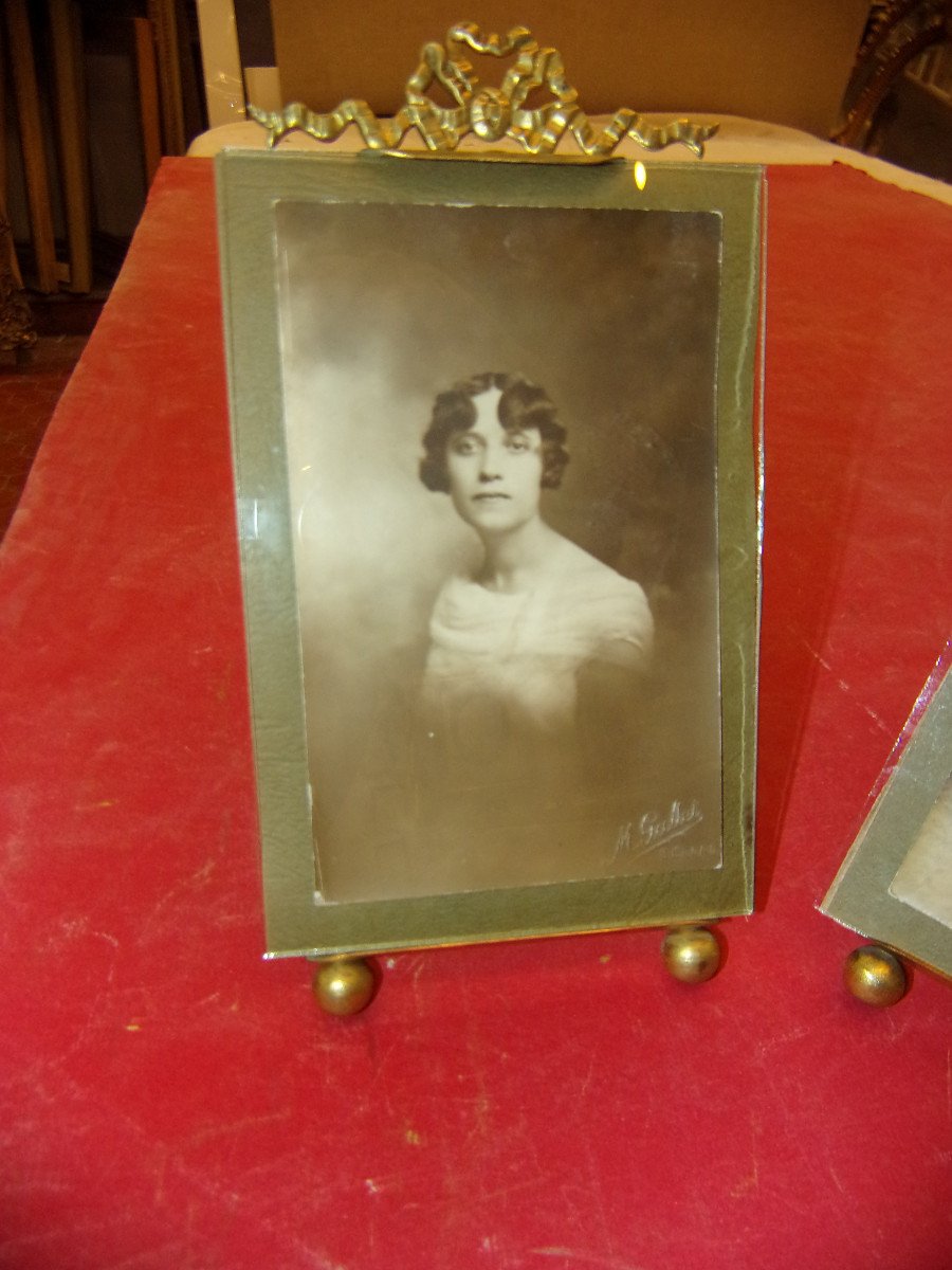 Pair Of Copper Photo Frames, 19th Century.-photo-2