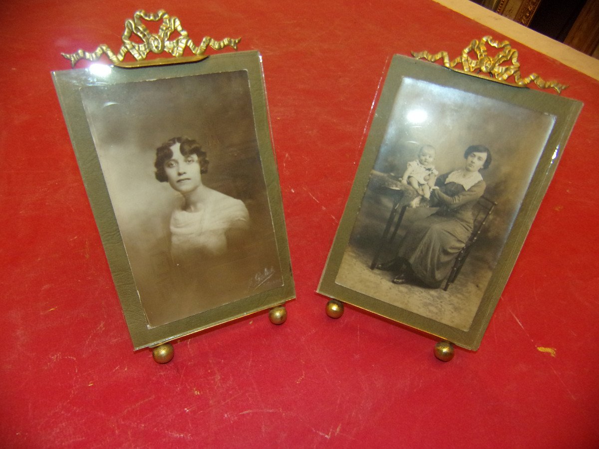 Pair Of Copper Photo Frames, 19th Century.