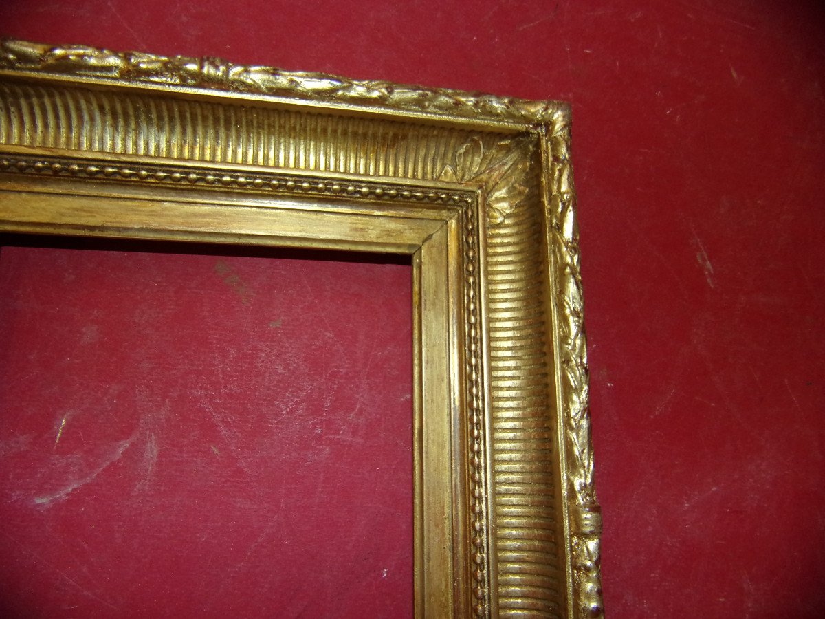 Small 19th Century Channel Frame In Gilded Wood.-photo-3