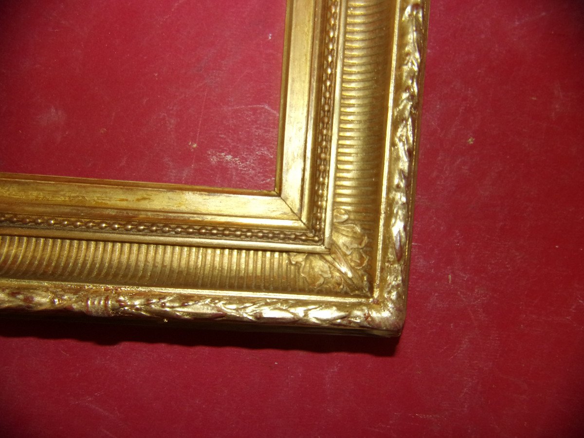 Small 19th Century Channel Frame In Gilded Wood.-photo-4