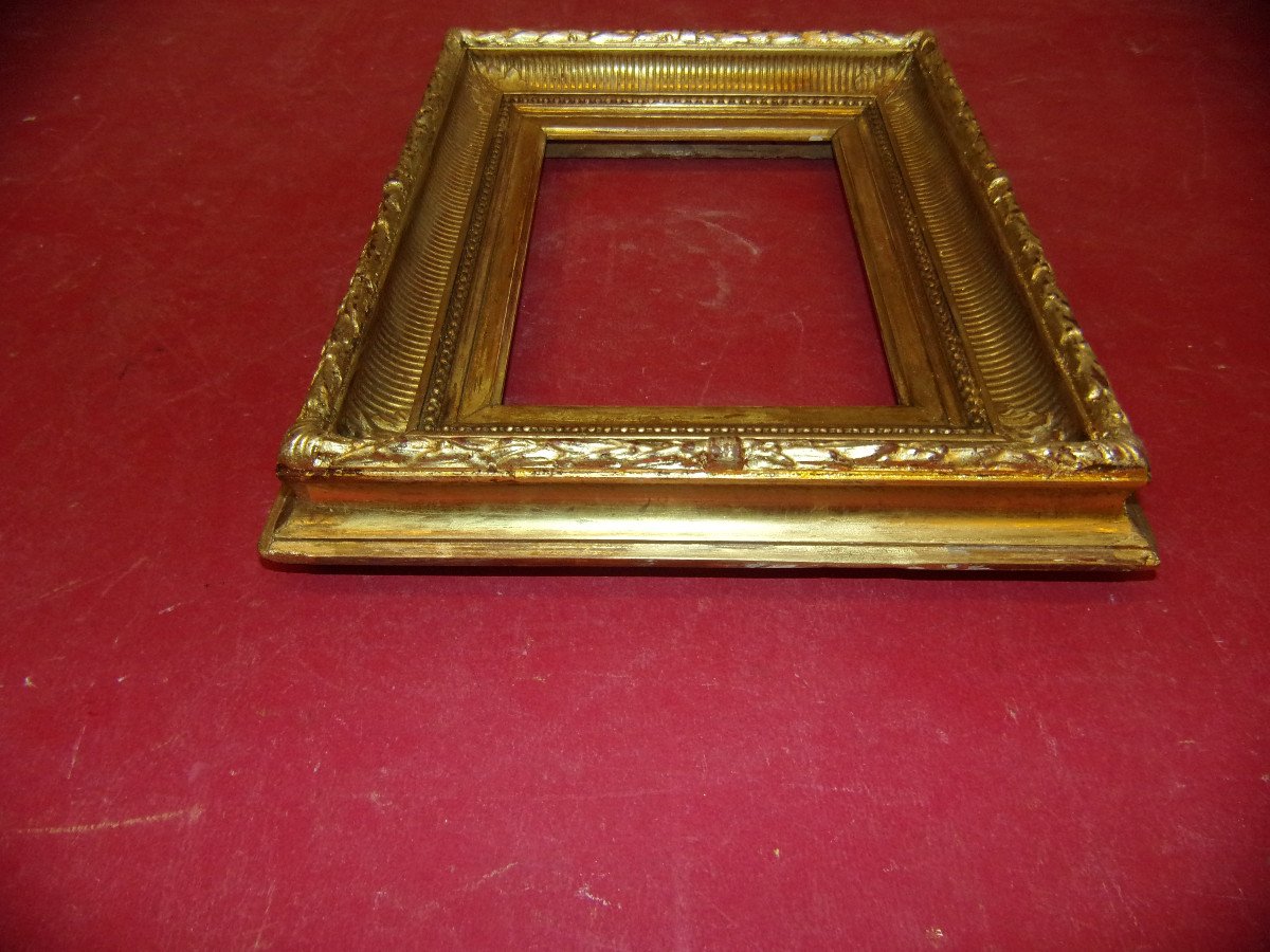 Small 19th Century Channel Frame In Gilded Wood.-photo-3