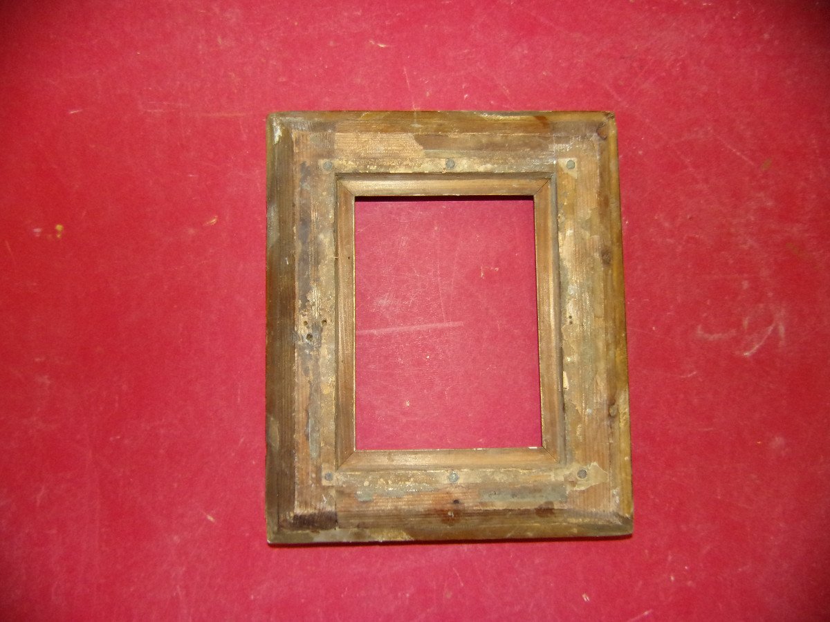 Small 19th Century Channel Frame In Gilded Wood.-photo-4