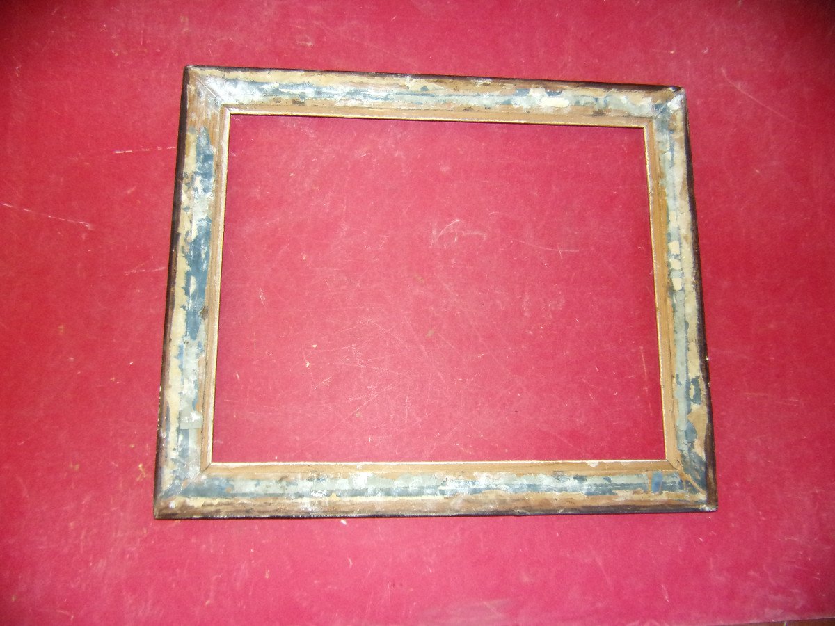 19th Century Frame, In Black And Gold Wood, Napoleon III.-photo-5