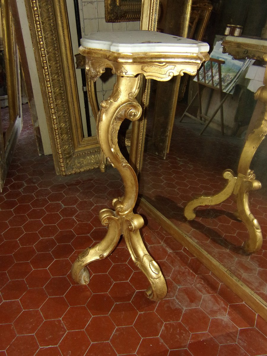 Console originale,  En Bois Doré, époque 19ème.