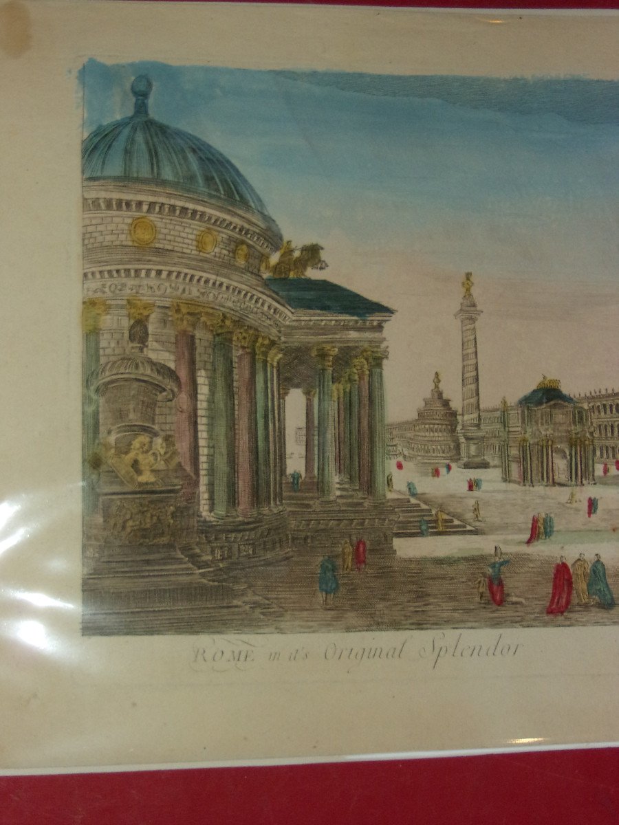 Rome, In Its Ancient Splendor, 18th Century Optical View.-photo-3