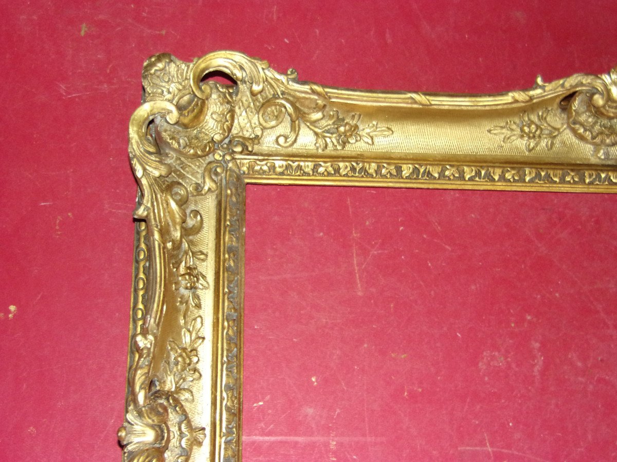 19th Century Frame, Louis XV Style, In Gilded Wood.-photo-2