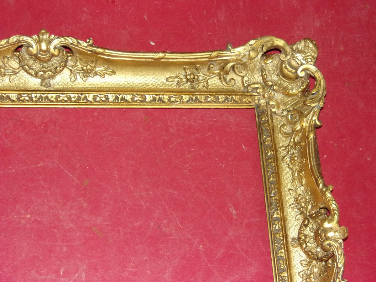 19th Century Frame, Louis XV Style, In Gilded Wood.-photo-3