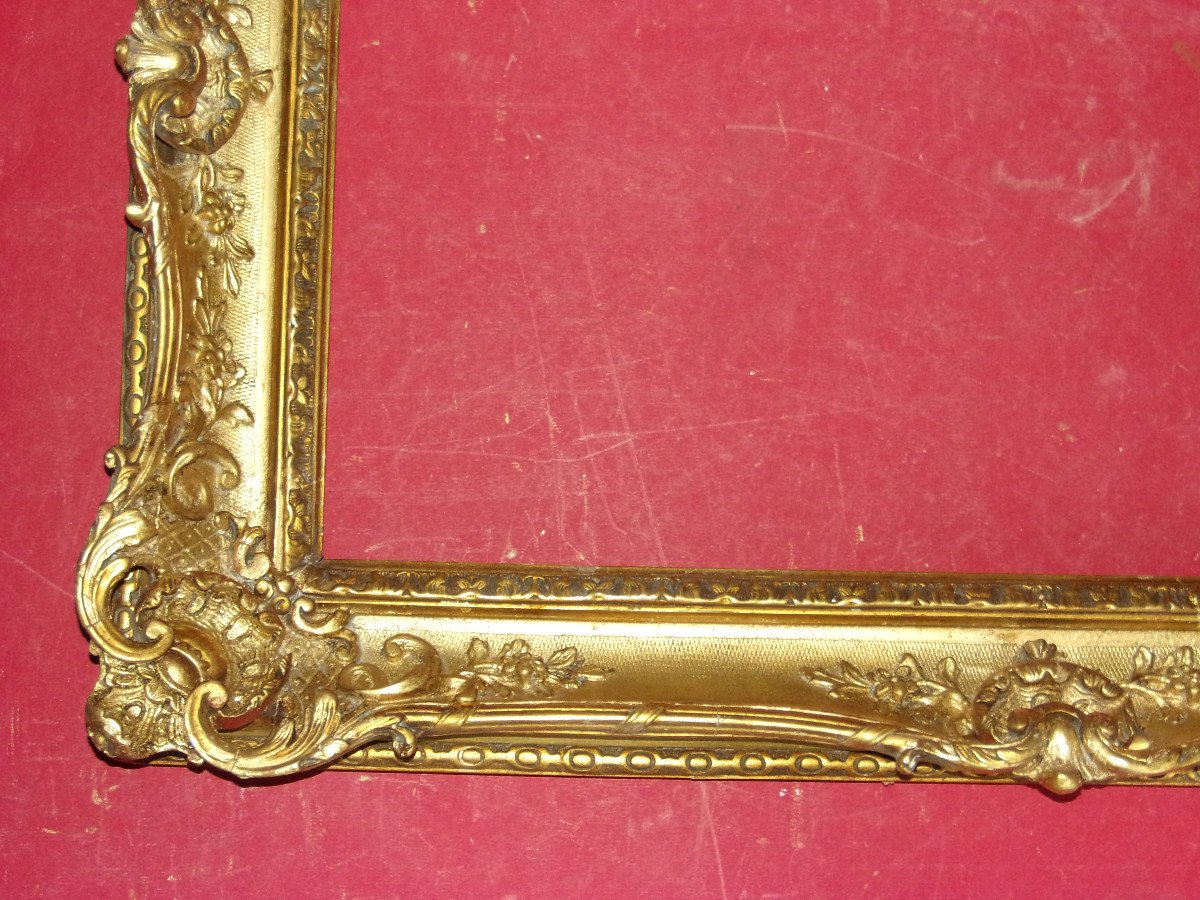 19th Century Frame, Louis XV Style, In Gilded Wood.-photo-1