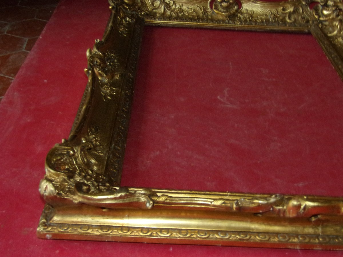 19th Century Frame, Louis XV Style, In Gilded Wood.-photo-3