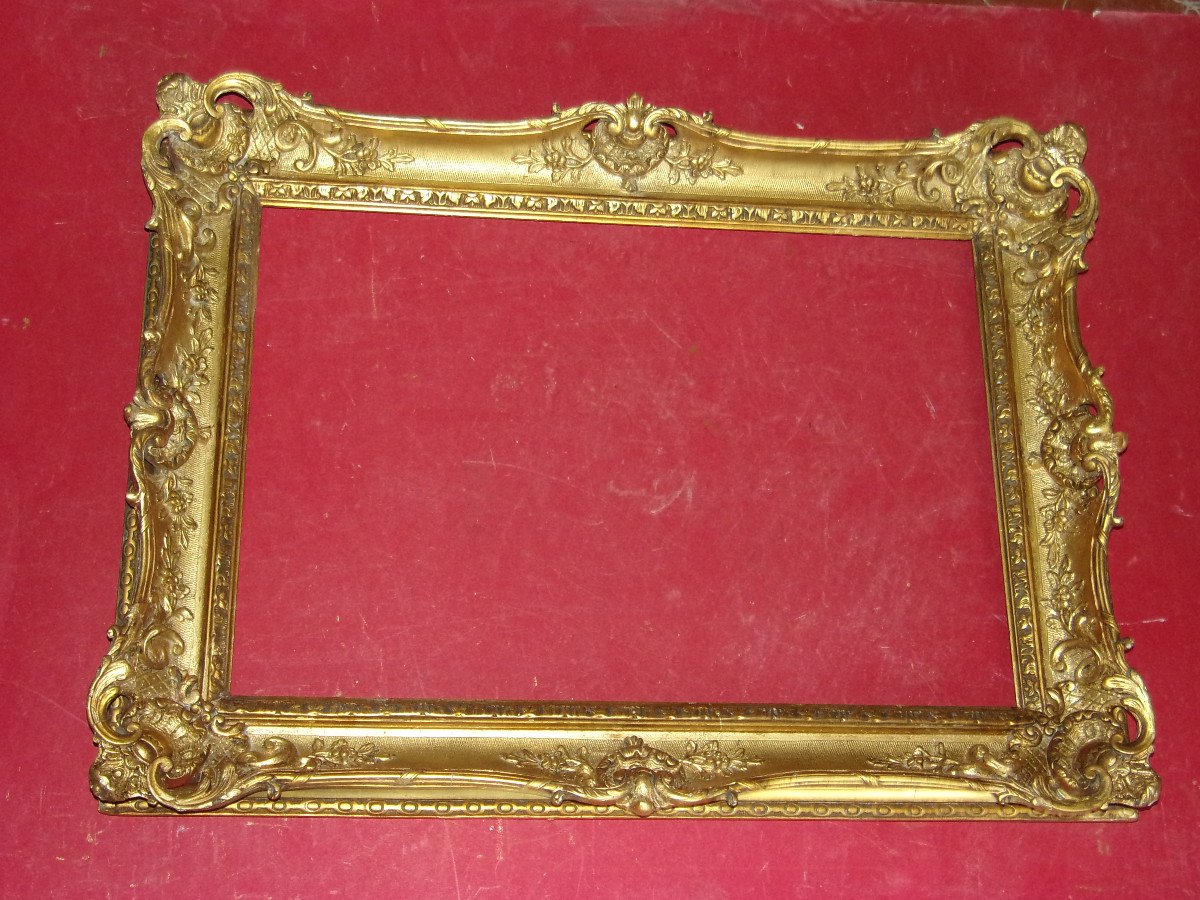 19th Century Frame, Louis XV Style, In Gilded Wood.