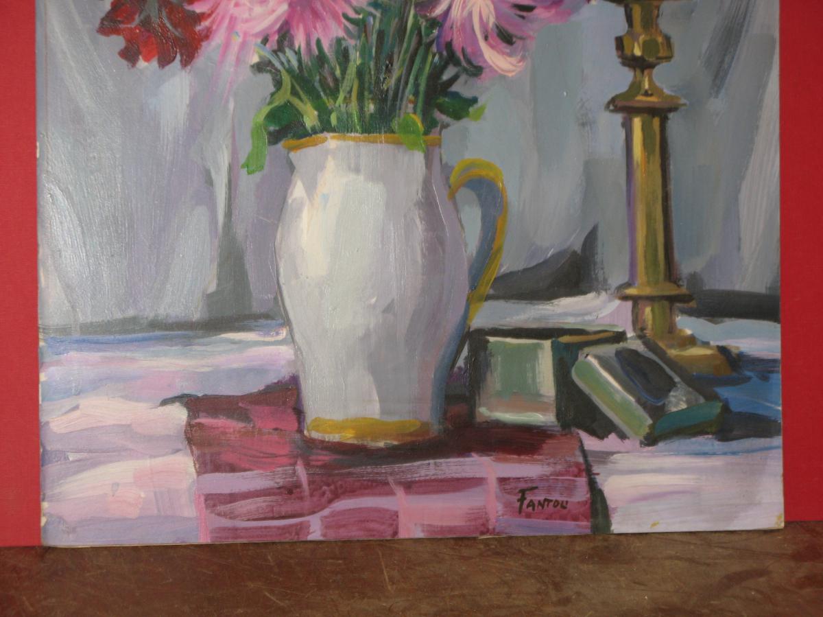 Painting, Flower Bouquet, 20th.-photo-3