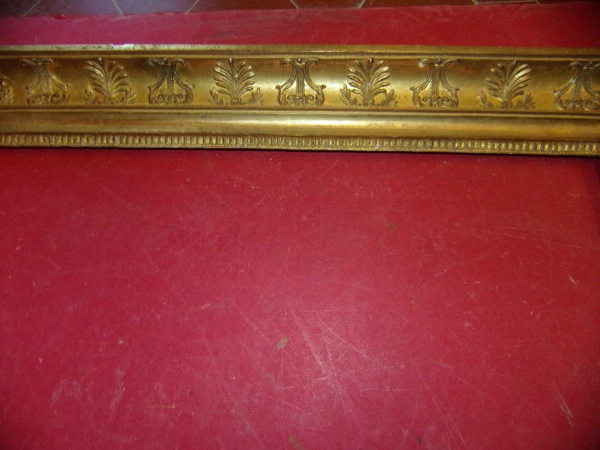 19th Century Frame, Empire, In Gilded Wood.-photo-2