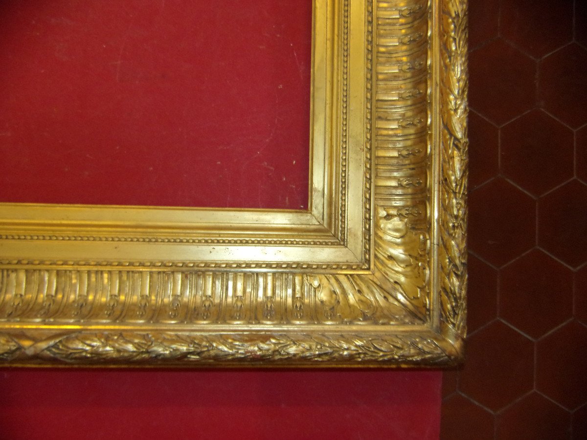  19th Century Frame, In Gilded Wood.-photo-3