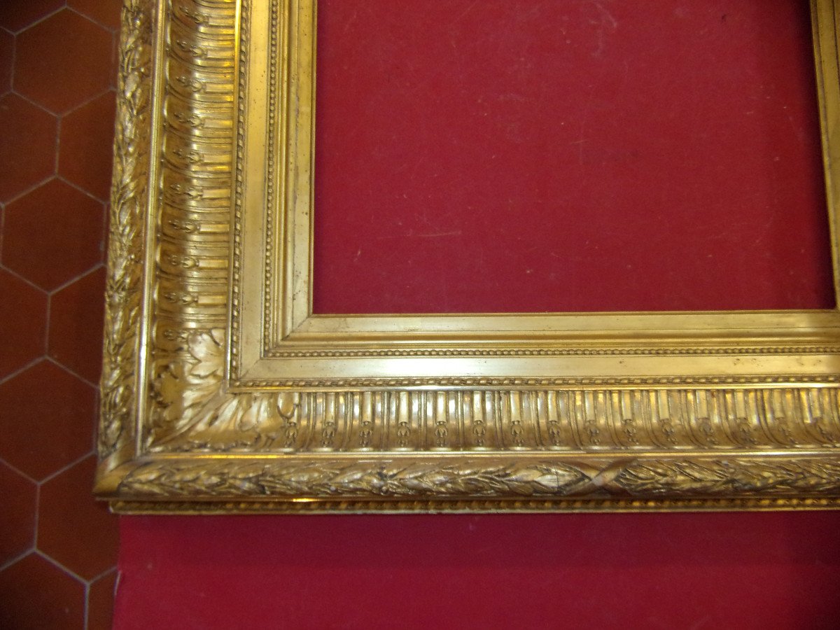  19th Century Frame, In Gilded Wood.-photo-4